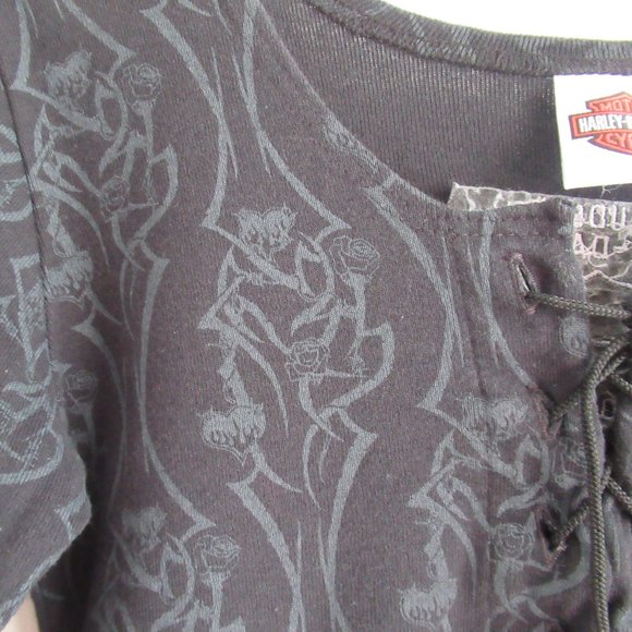 Y2K Harley Davidson Women’s T-Shirt Sz Small Fort Lauderdale, Florida Black - Picture 3 of 11
